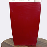 Red plastic cone shaped basin
